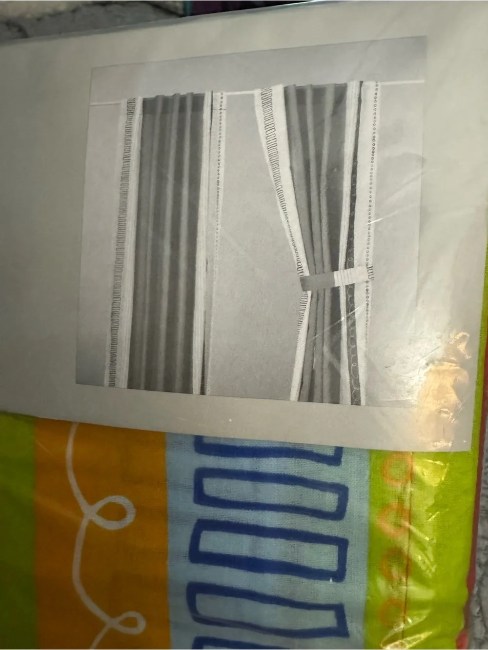 New in Package Vintage IKEA Barnslig 2 Curtains 47”x98” Green Red Kids Room